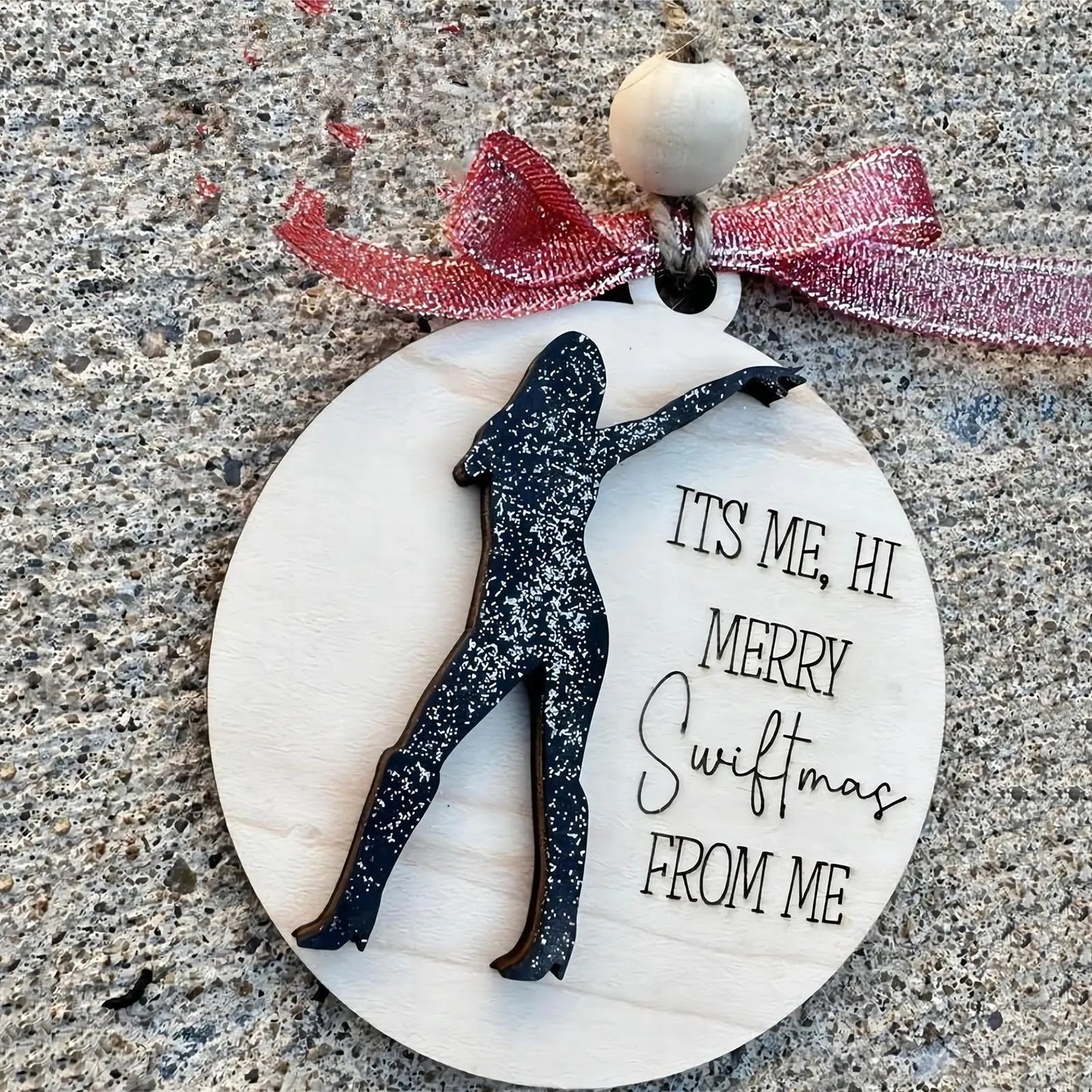 Swiftmas Serenade Wooden Ornament - Taylor-Inspired Christmas Tree Pendant