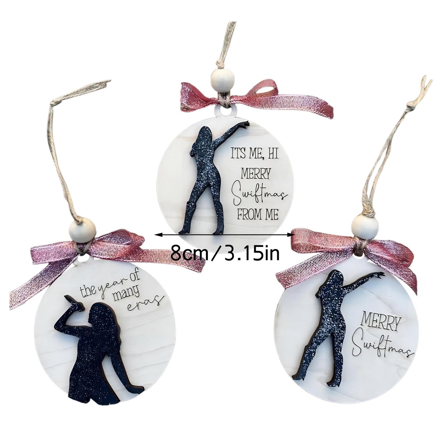 Swiftmas Serenade Wooden Ornament - Taylor-Inspired Christmas Tree Pendant