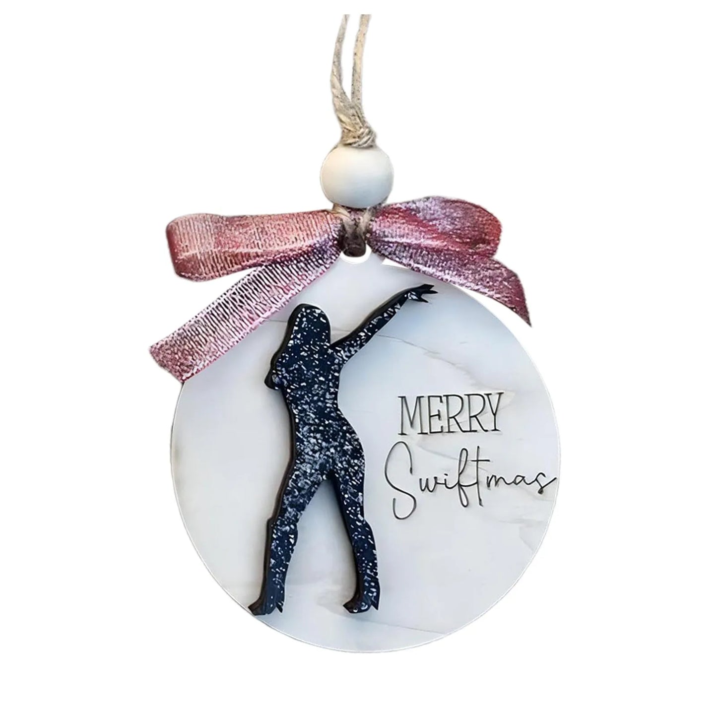 Swiftmas Serenade Wooden Ornament - Taylor-Inspired Christmas Tree Pendant